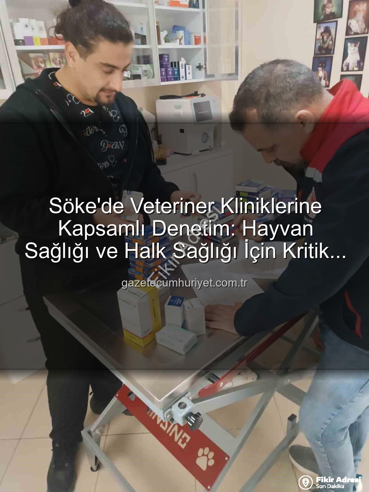 Söke veteriner denetimi - Söke'de Veteriner Kliniklerine Kapsamlı Denetim: Hayvan Sağlığı ve Halk Sağlığı Önceliklendirildi