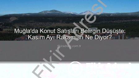 Muğla’da Konut Satışları Belirgin Düşüşte: Kasım Ayı Rakamları Ne Diyor?