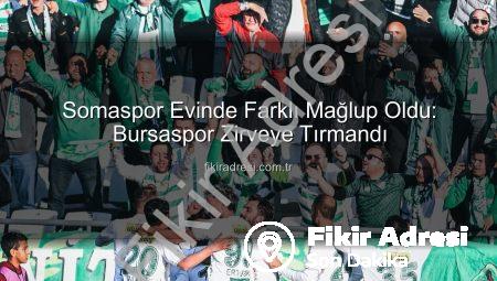 Somaspor Evinde Farklı Mağlup Oldu: Bursaspor Zirveye Tırmandı